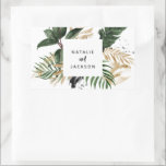 Abstract tropical wedding stickers<br><div class="desc">Details</div>