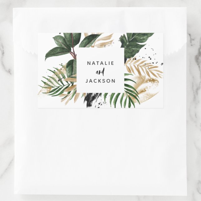 Abstract tropical wedding stickers (Bag)