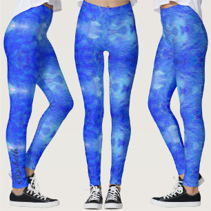 Abstract Tropical Yelapa Waters 0819 Leggings