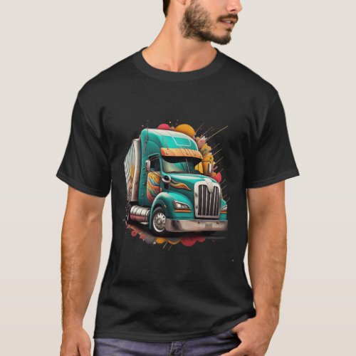 Abstract Truck Enthusiast T_Shirt