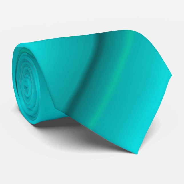 Abstract Tubes in Teal Neck Tie (Rolled)