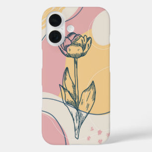 Abstract Tulip iPhone 16 Case