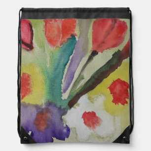 Abstract Tulips & Spring Flowers Backpack