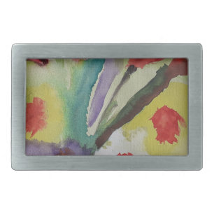 Abstract Tulips & Spring Flowers Belt Buckle