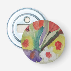 Abstract Tulips & Spring Flowers Bottle Opener