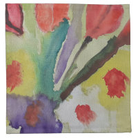 Abstract Tulips & Spring Flowers Cloth Napkin