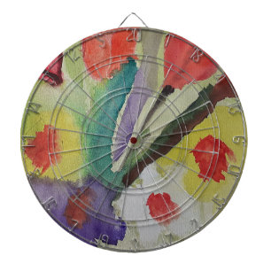 Abstract Tulips & Spring Flowers  Dart Board
