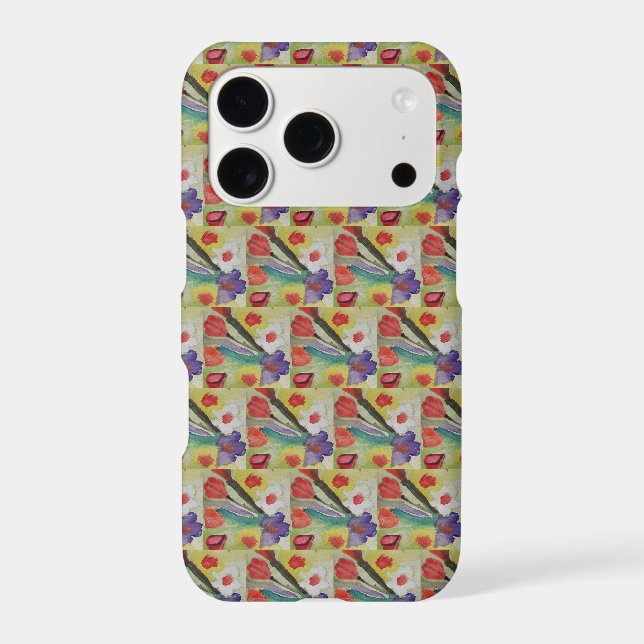 Abstract Tulips & Spring Flowers  Iphone Case (Back)