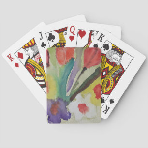 Abstract Tulips & Spring Flowers Poker Cards