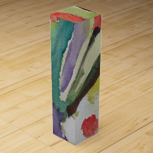 Abstract Tulips & Spring Flowers Wine Box