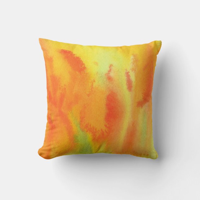 Abstract Tulips Throw Pillow (Front)