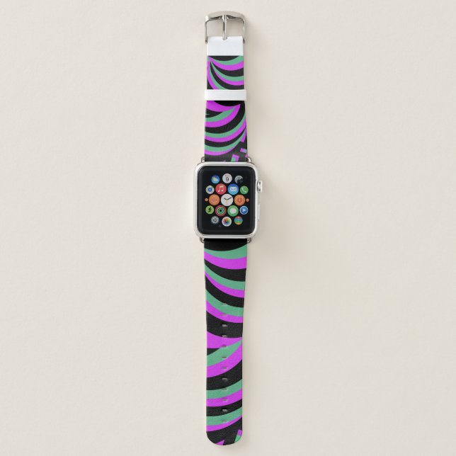 Abstract Tunnel Trippy Swirls Apple Watch Band (Front)
