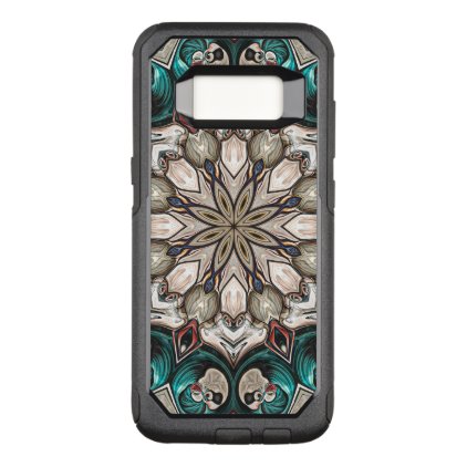 Abstract Turquoise Mandala OtterBox Commuter Samsung Galaxy S8 Case