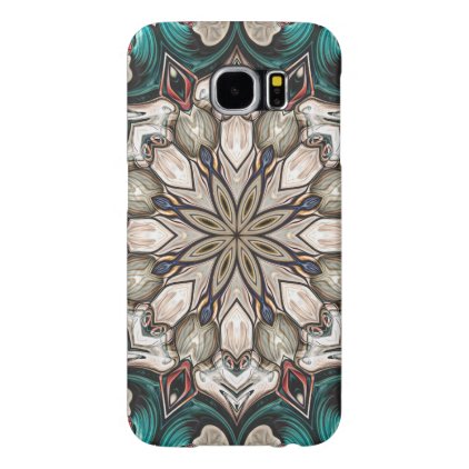 Abstract Turquoise Mandala Samsung Galaxy S6 Case