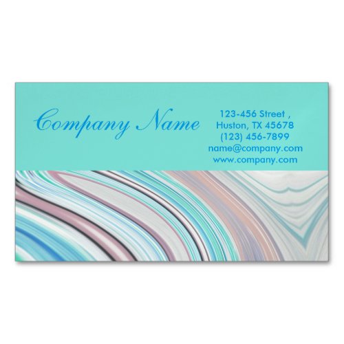 abstract turquoise mint watercolor salon SPA Business Card Magnet
