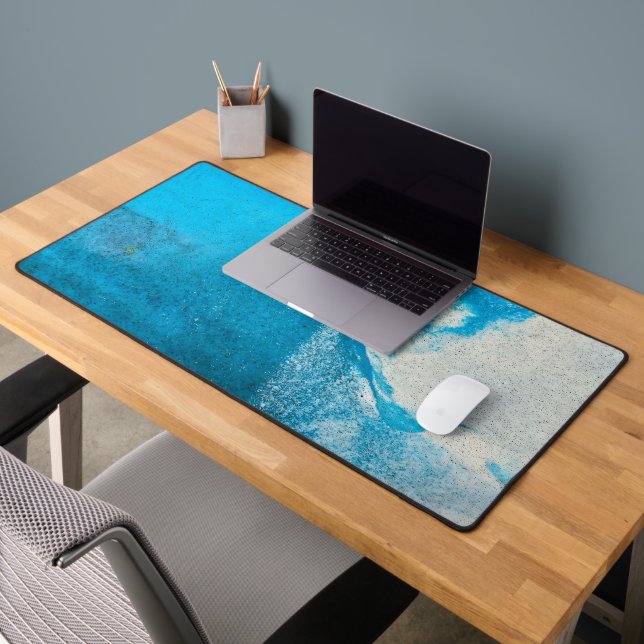 Abstract Turquoise Pattern Desk Mat (Office 2)