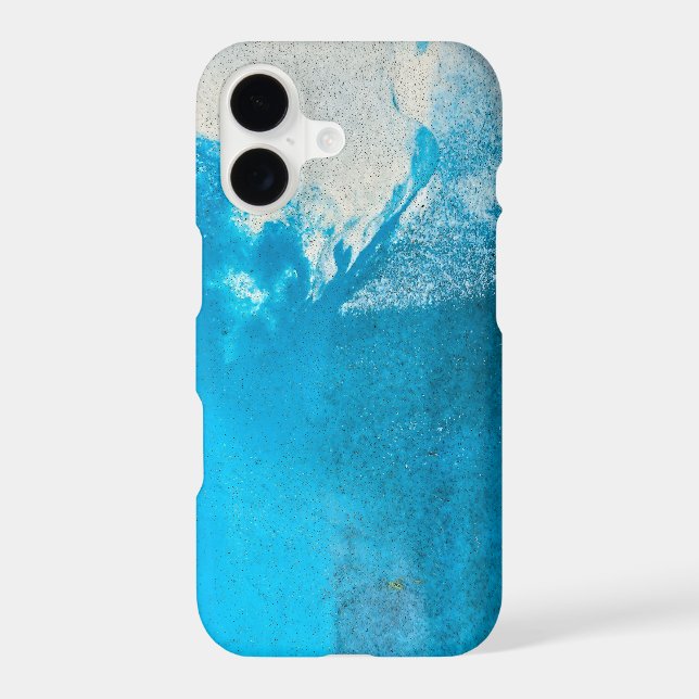 Abstract Turquoise Pattern iPhone Case (Back)
