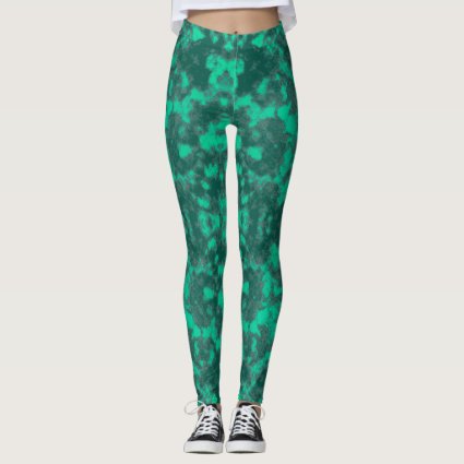 Abstract turquoise Pattern Leggings
