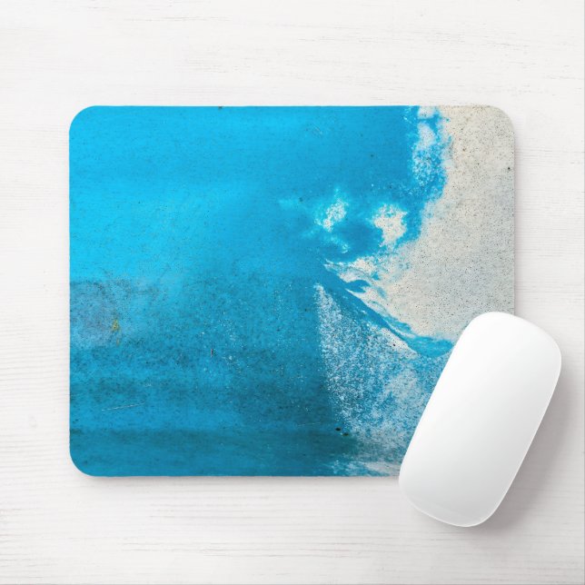 Abstract Turquoise Pattern Mouse Pad (With Mouse)