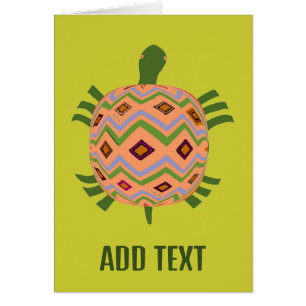 Abstract Turtle, add text, Cards