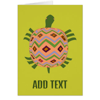 Abstract Turtle, add text, Cards