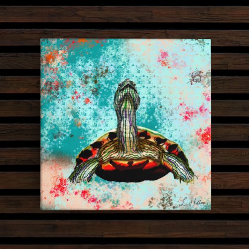 Abstract Turtle Artwork Canvas Print