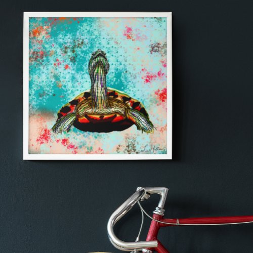 Abstract Turtle Artwork Canvas Print