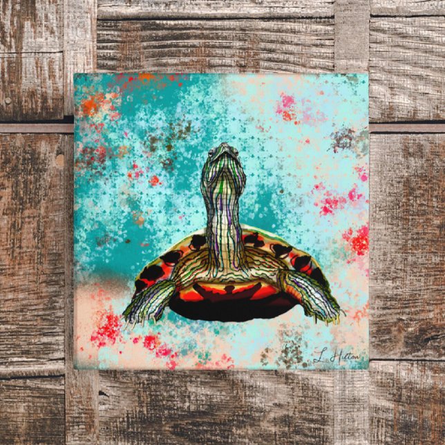 Abstract Turtle Artwork Metal Print (Creator Uploaded)