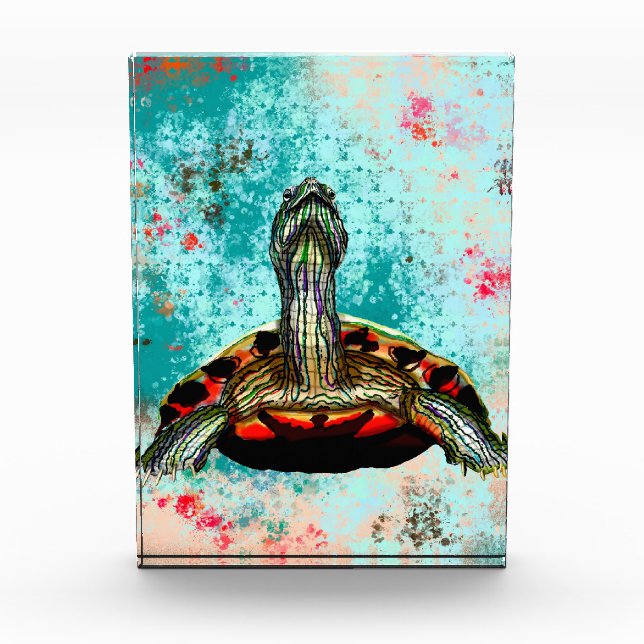 Abstract Turtle Artwork Photo Block (Front)