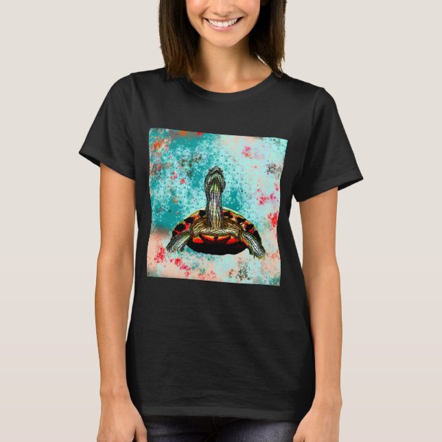Abstract Turtle Artwork T-Shirt (Front)