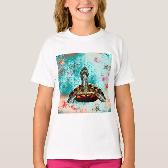 Abstract Turtle Artwork T-Shirt (Front)