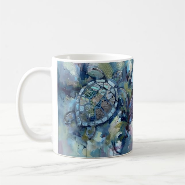Abstract Turtle Coffee Mug (Left)