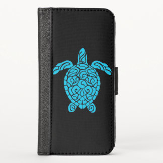 Abstract Turtle iPhone X Wallet Case