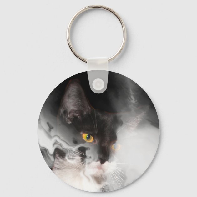 Cat deals face keychain