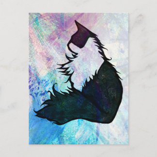 Abstract Tuxedo Cat                                Postcard