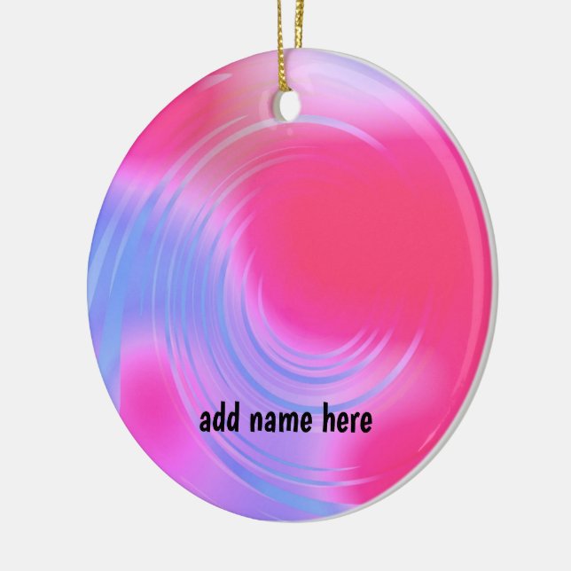Abstract Twirl Design Ceramic Ornament (Left)