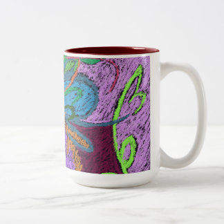 Abstract Two-Tone Coffee Mug
