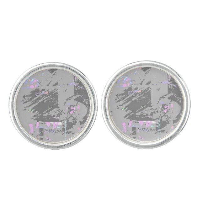 Abstract Typography 8 - Digital Art - Cufflinks (Front)