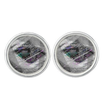 Abstract Typography 9 Digital Art Cufflinks by plurals at Zazzle
