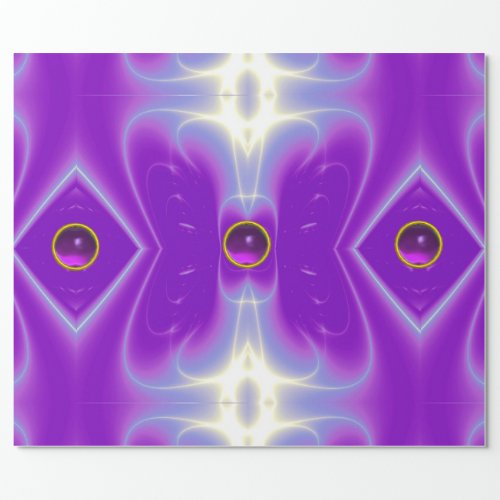 ABSTRACT ULTRA VIOLET PURPLE LIGHT WAVESSWIRLS WRAPPING PAPER