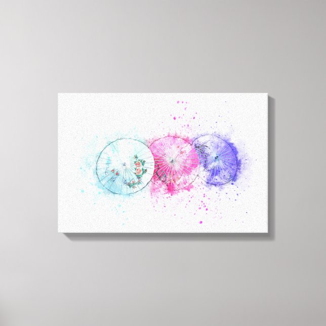 Abstract  Umbrella Art  Canvas Print (Front)