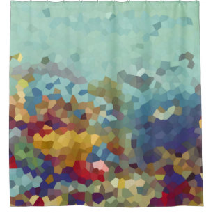 Abstract Under The Sea Shower Curtain