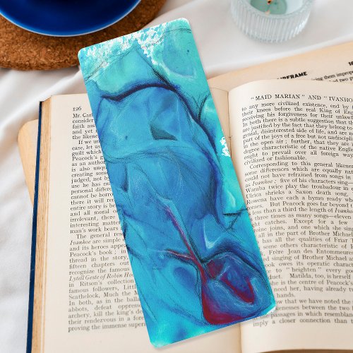 Abstract Underwater Blue Watercolor Big Bookmark