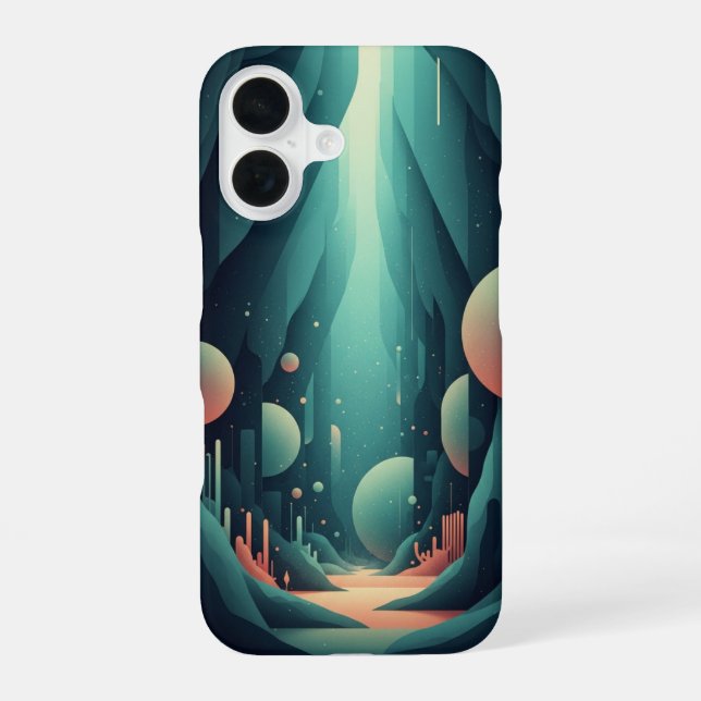 Abstract Underwater Cave iPhone Case (Back)