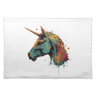 Abstract Unicorn Cloth Placemat
