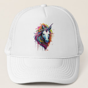 Abstract Unicorn Splash Trucker Hat