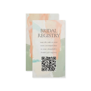 Abstract Unique Pastel Spring Summer Bridal Shower Enclosure Card