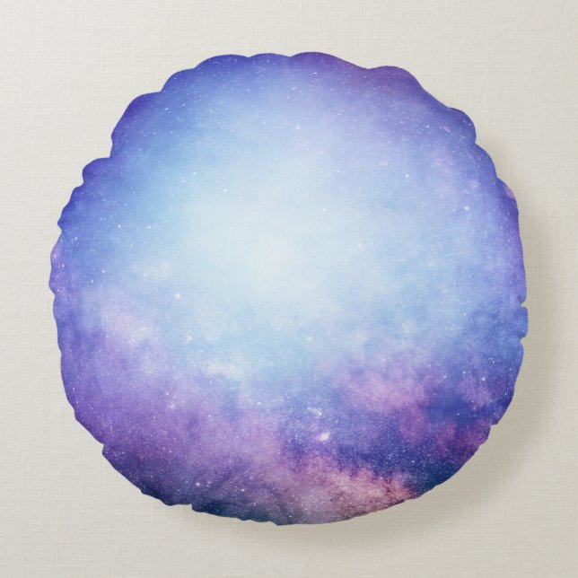 Abstract universe smoke stars round pillow (Front)