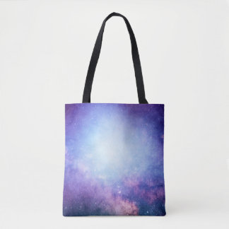 Abstract universe smoke stars tote bag