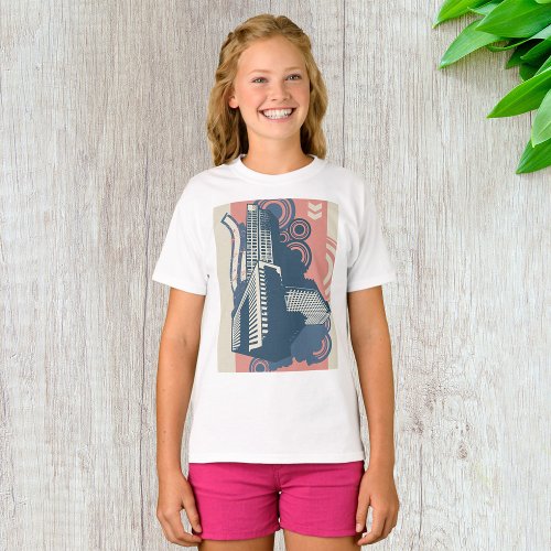 Abstract Urban Background Girls T_Shirt